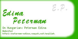 edina peterman business card